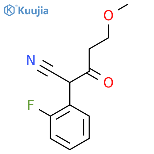 2-(2-Fluorophenyl)-5-methoxy-3-oxopentanenitrile structure