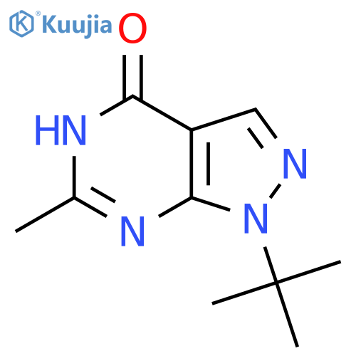 1-Tert-butyl-6-methyl-1H,4H,5H-pyrazolo[3,4-d]pyrimidin-4-one structure