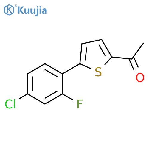 1-5-(4-Chloro-2-fluorophenyl)thiophen-2-ylethan-1-one structure