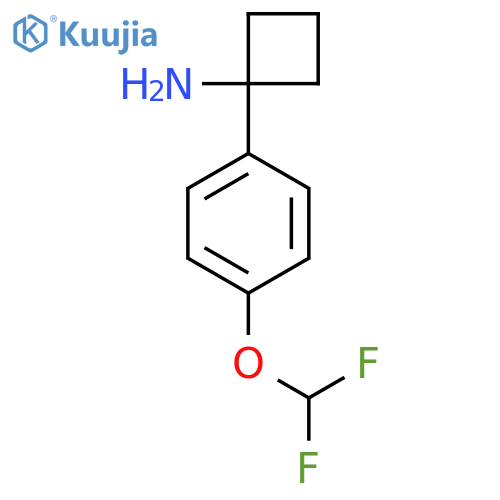 1-4-(difluoromethoxy)phenylcyclobutan-1-amine structure