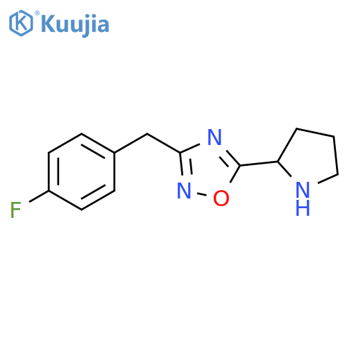 3-(4-fluorophenyl)methyl-5-(pyrrolidin-2-yl)-1,2,4-oxadiazole structure