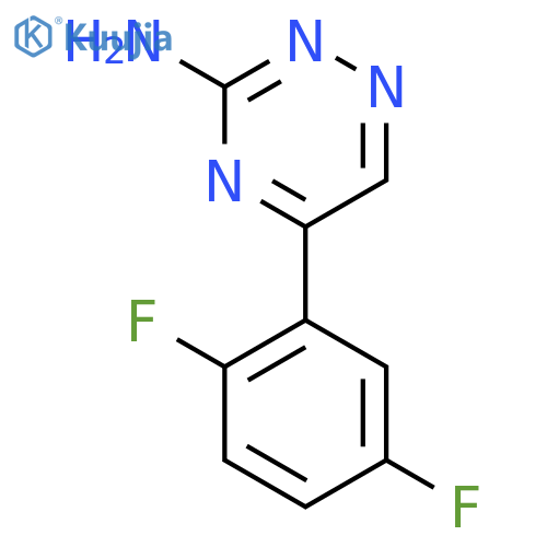 5-(2,5-Difluorophenyl)-1,2,4-triazin-3-amine structure