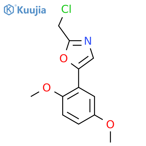 2-(Chloromethyl)-5-(2,5-dimethoxyphenyl)oxazole structure