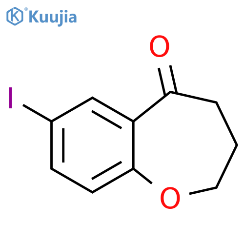 7-iodo-2,3,4,5-tetrahydro-1-benzoxepin-5-one structure