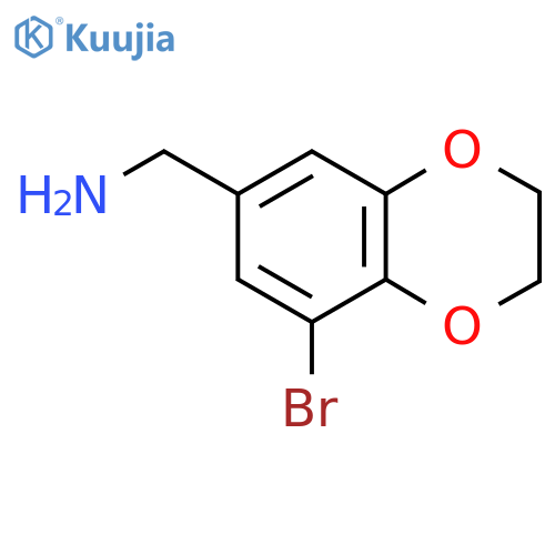 1,4-Benzodioxin-6-methanamine, 8-bromo-2,3-dihydro- structure