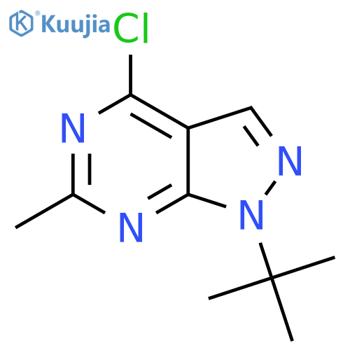 1-Tert-butyl-4-chloro-6-methyl-1H-pyrazolo[3,4-d]pyrimidine structure