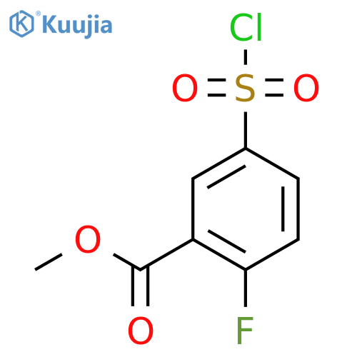 methyl 5-chlorosulfonyl-2-fluoro-benzoate structure