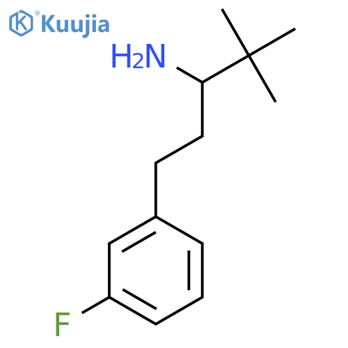 1-(3-Fluorophenyl)-4,4-dimethylpentan-3-amine structure
