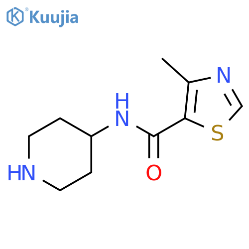 4-methyl-N-(piperidin-4-yl)-1,3-thiazole-5-carboxamide structure