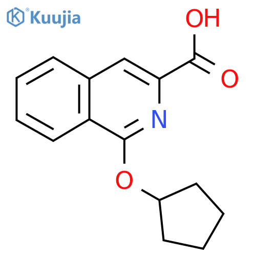 1-(Cyclopentyloxy)isoquinoline-3-carboxylic acid structure