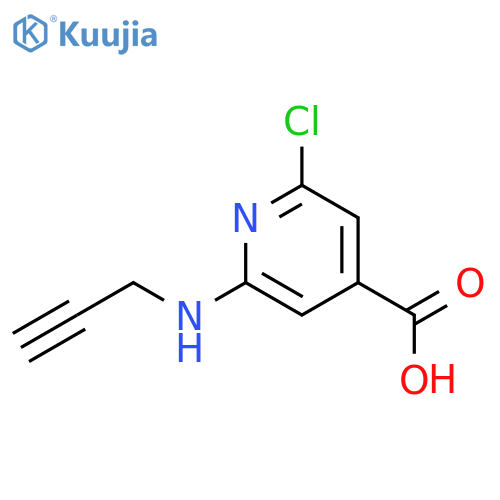 2-chloro-6-(prop-2-yn-1-yl)aminopyridine-4-carboxylic acid structure