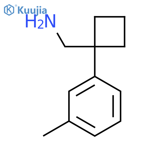 1-(3-methylphenyl)cyclobutylmethanamine structure
