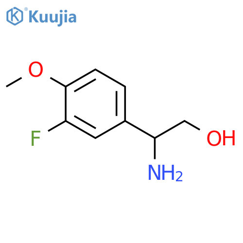 2-amino-2-(3-fluoro-4-methoxyphenyl)ethan-1-ol structure