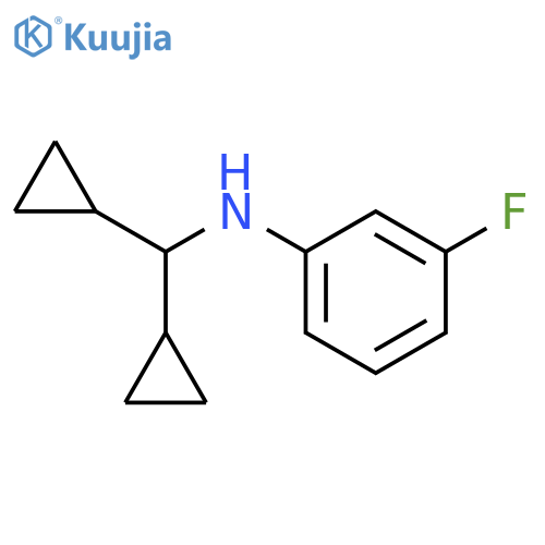 N-(dicyclopropylmethyl)-3-fluoroaniline structure