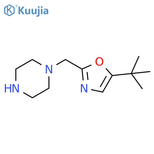 Piperazine, 1-[[5-(1,1-dimethylethyl)-2-oxazolyl]methyl]- structure
