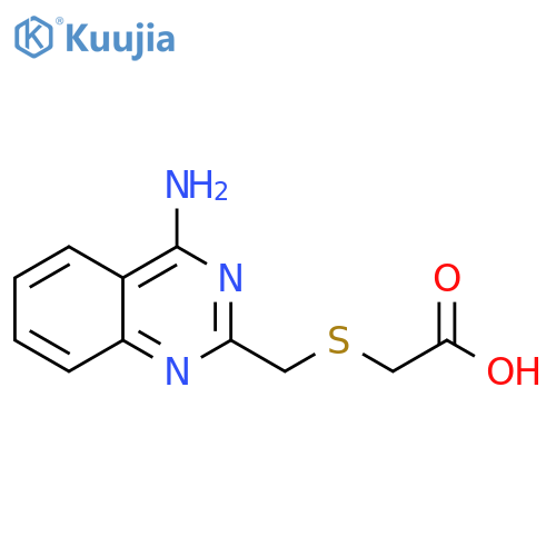 2-{[(4-aminoquinazolin-2-yl)methyl]sulfanyl}acetic acid structure