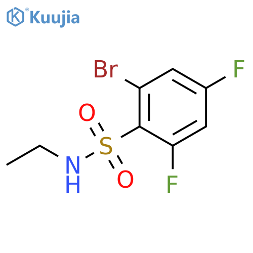 2-Bromo-n-ethyl-4,6-difluorobenzene-1-sulfonamide structure