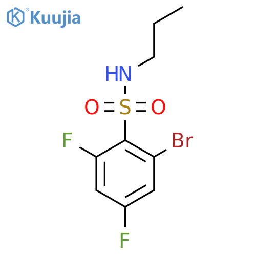 2-bromo-4,6-difluoro-N-propylbenzene-1-sulfonamide structure