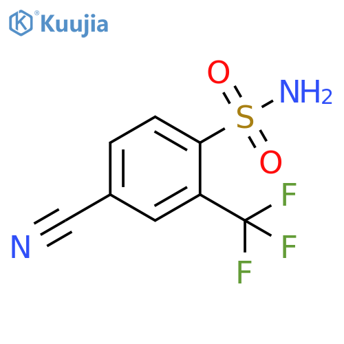 4-cyano-2-(trifluoromethyl)benzene-1-sulfonamide structure