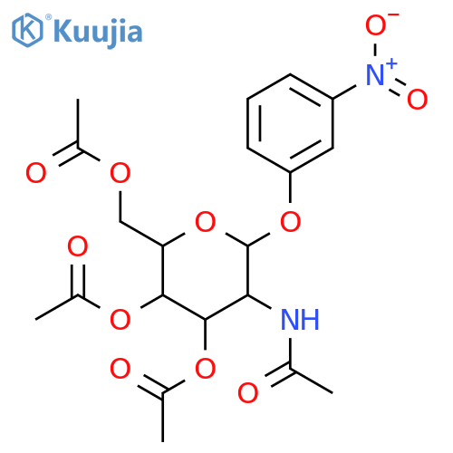 [3,4-bis(acetyloxy)-5-acetamido-6-(3-nitrophenoxy)oxan-2-yl]methyl acetate structure