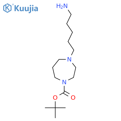 Tert-butyl 4-(5-aminopentyl)-1,4-diazepane-1-carboxylate structure