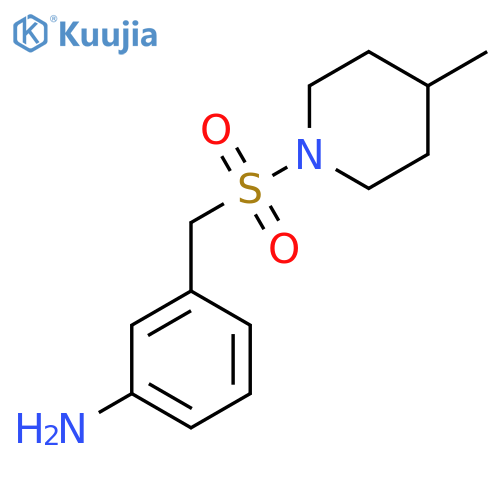 3-(((4-Methylpiperidin-1-yl)sulfonyl)methyl)aniline structure