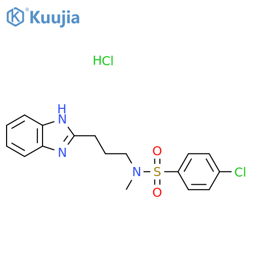 N-3-(1H-1,3-benzodiazol-2-yl)propyl-4-chloro-N-methylbenzene-1-sulfonamide hydrochloride structure