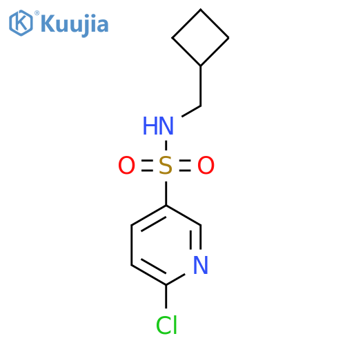 6-Chloro-N-(cyclobutylmethyl)pyridine-3-sulfonamide structure