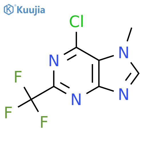 6-Chloro-7-methyl-2-(trifluoromethyl)-7H-purine structure