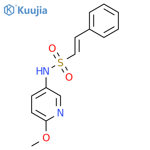 N-(6-methoxypyridin-3-yl)-2-phenylethene-1-sulfonamide structure