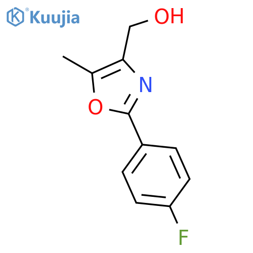 [2-(4-fluorophenyl)-5-methyl-1,3-oxazol-4-yl]methanol structure