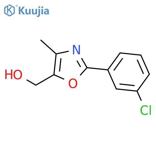 2-(3-chlorophenyl)-4-methyl-1,3-oxazol-5-ylmethanol structure