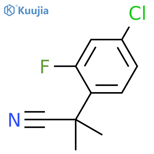 2-(4-chloro-2-fluorophenyl)-2-methylpropanenitrile structure
