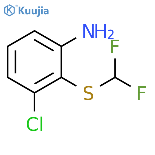 Benzenamine, 3-chloro-2-[(difluoromethyl)thio]- structure