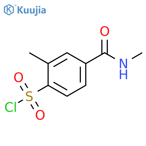 2-METHYL-4-(METHYLCARBAMOYL)BENZENE-1-SULFONYL CHLORIDE structure