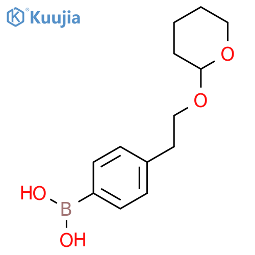 4-(2-O-Thp-hydroxy-ethyl)-phenyl-boronic Acid structure