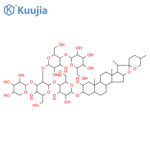 b-D-Galactopyranoside, (2a,3b,5a,25R)-2-hydroxyspirostan-3-yl O-b-D-glucopyranosyl-(1&reg;4)-O-b-D-galactopyranosyl-(1&reg;2)-O-[b-D-xylopyranosyl-(1&reg;3)]-O-b-D-glucopyranosyl-(1&reg;4)- (9CI) structure