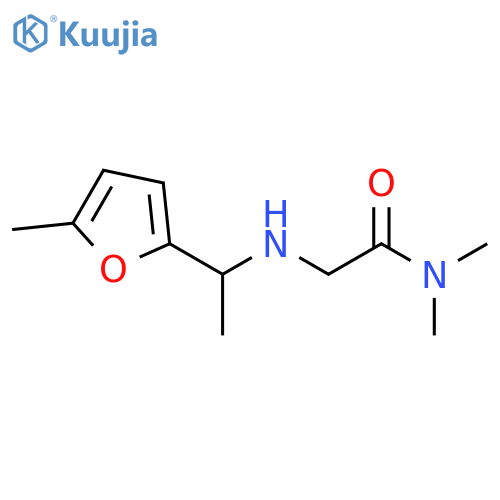 N,N-dimethyl-2-{1-(5-methylfuran-2-yl)ethylamino}acetamide structure
