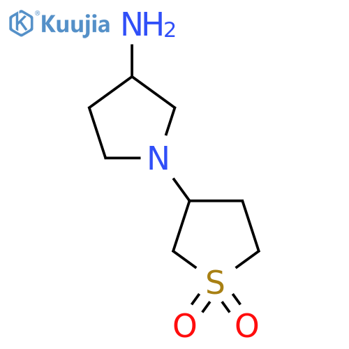 3-(3-aminopyrrolidin-1-yl)-1lambda6-thiolane-1,1-dione structure