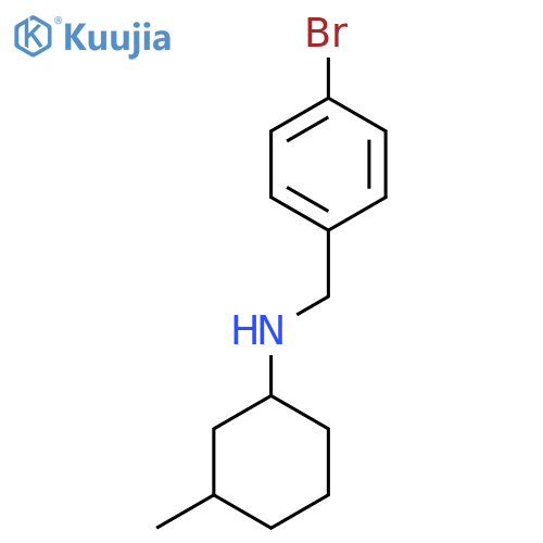 N-[(4-Bromophenyl)methyl]-3-methylcyclohexan-1-amine structure