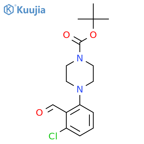Tert-butyl 4-(3-chloro-2-formylphenyl)piperazine-1-carboxylate structure