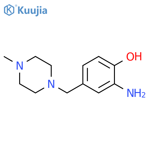 2-amino-4-[(4-methylpiperazin-1-yl)methyl]phenol structure