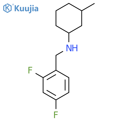 N-[(2,4-Difluorophenyl)methyl]-3-methylcyclohexan-1-amine structure