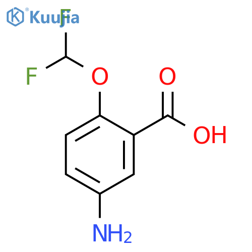 5-Amino-2-(difluoromethoxy)benzoic acid structure