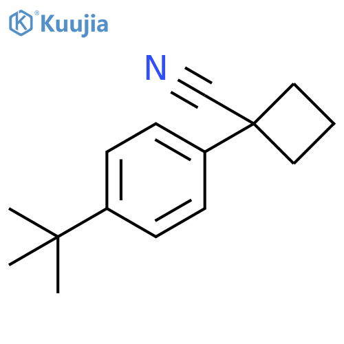 1-(4-tert-butylphenyl)cyclobutane-1-carbonitrile structure