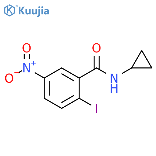 N-cyclopropyl-2-iodo-5-nitrobenzamide structure