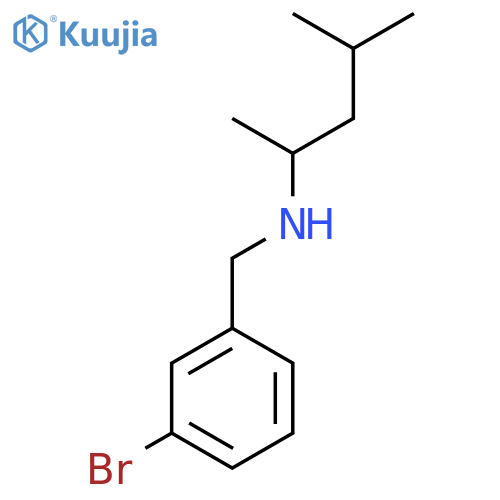 [(3-Bromophenyl)methyl](4-methylpentan-2-yl)amine structure