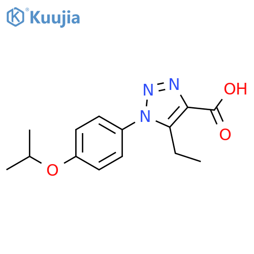 5-Ethyl-1-4-(propan-2-yloxy)phenyl-1H-1,2,3-triazole-4-carboxylic Acid structure