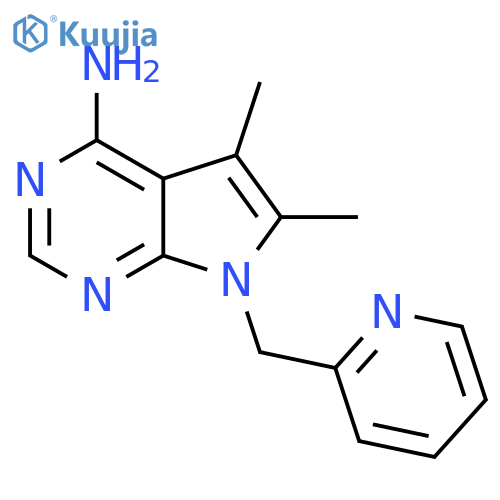 5,6-dimethyl-7-[(pyridin-2-yl)methyl]-1H,4H,7H-pyrrolo[2,3-d]pyrimidin-4-imine structure
