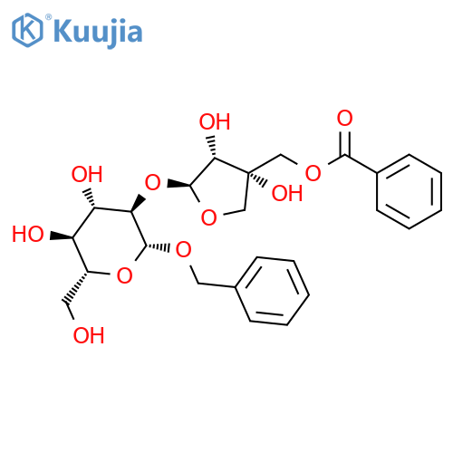 Benzyl [5-O-benzoyl-β-D-apiofuranosyl(1→2)]-β-D-glucopyranoside structure
